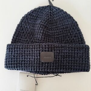 All Saints Dark Blue Knit Beanie